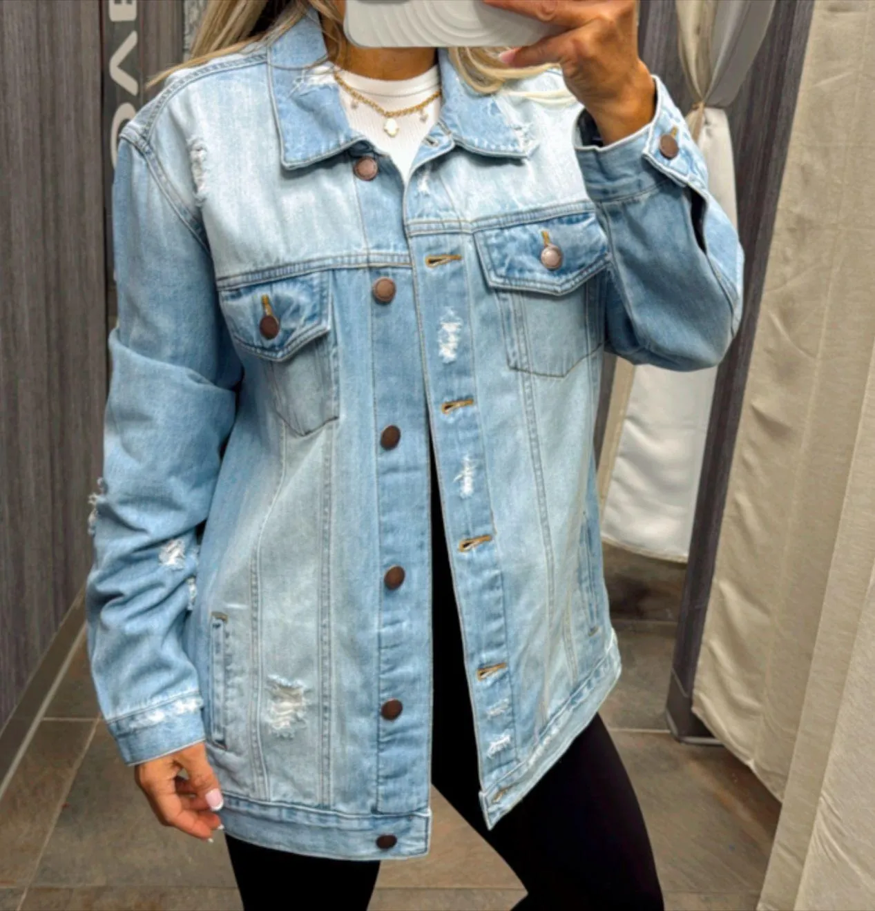 1113 Loose fit distressed jacket