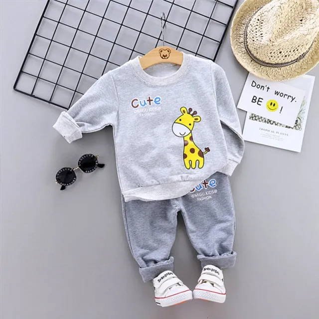 2Pcs/sets Children Infant Toddler Cotton Sportswear