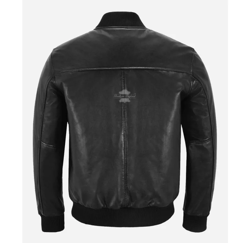 70'S CLASSIC BOMBER Leather JACKET Soft LEATHER RETRO JACKET