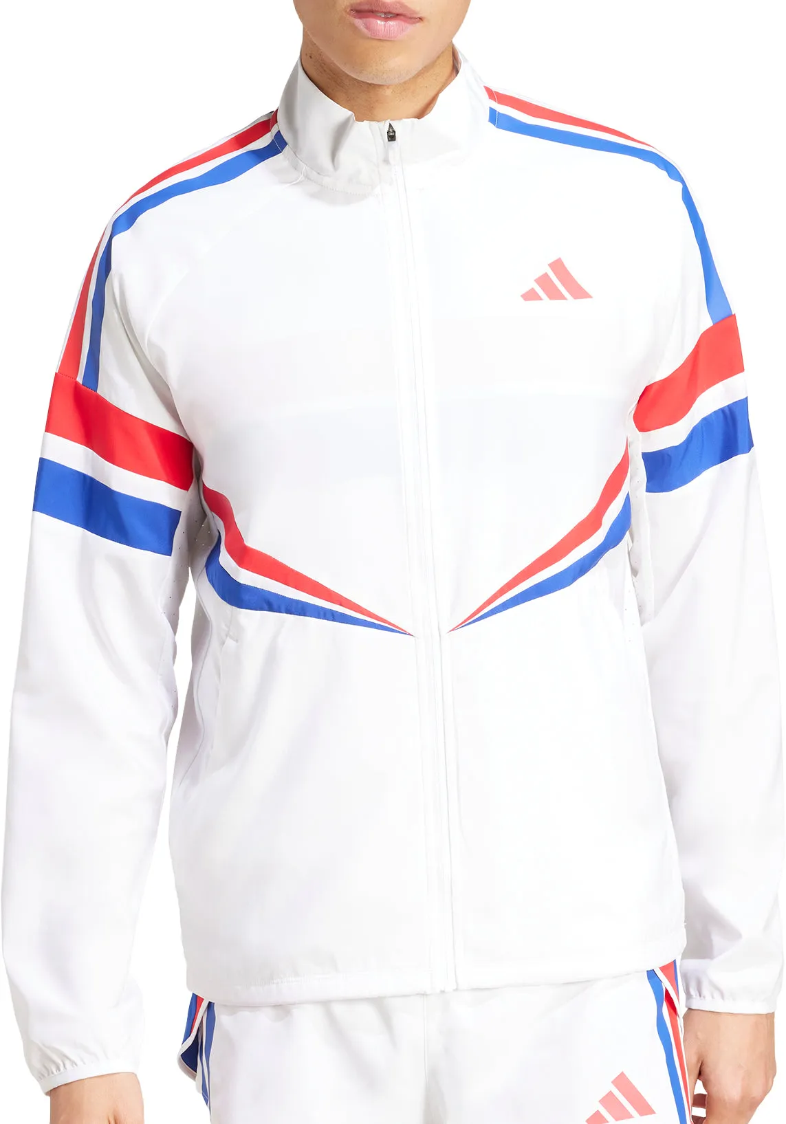 adidas Adizero Retro Mens Running Jacket - White