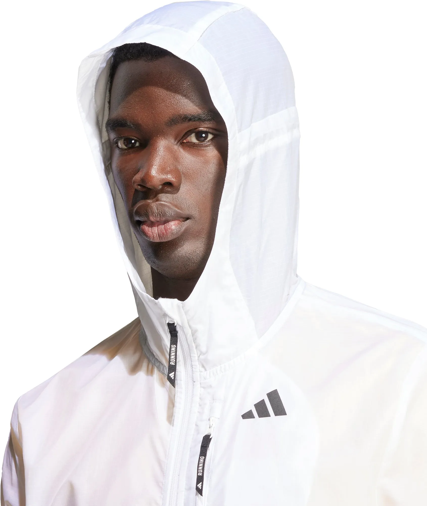 adidas Own The Run 3 Stripes Mens Running Jacket - White