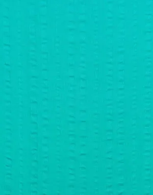 Aqua Ribbon Seersucker Cotton Fabric