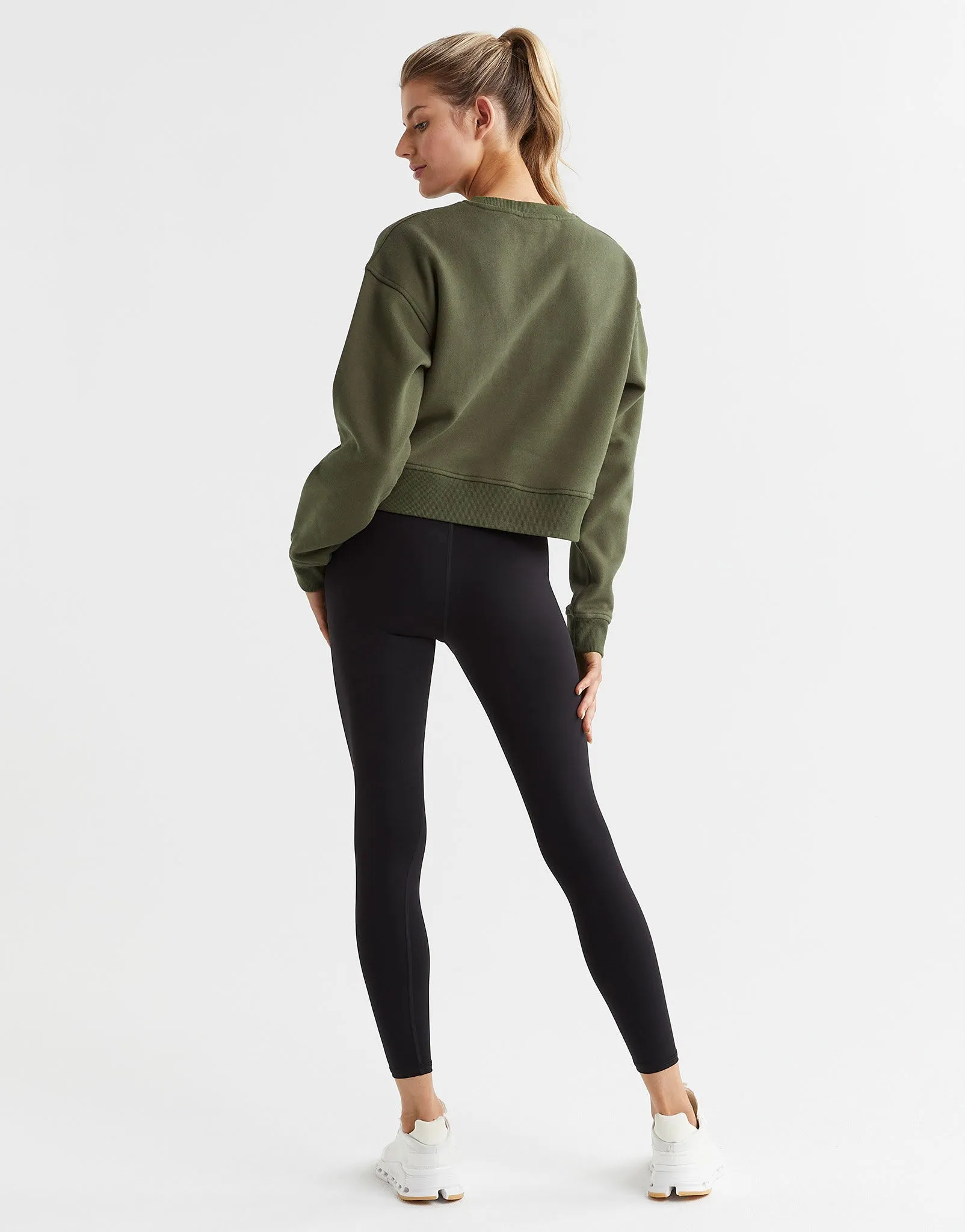 Becca Cropped Sweater in Olivine