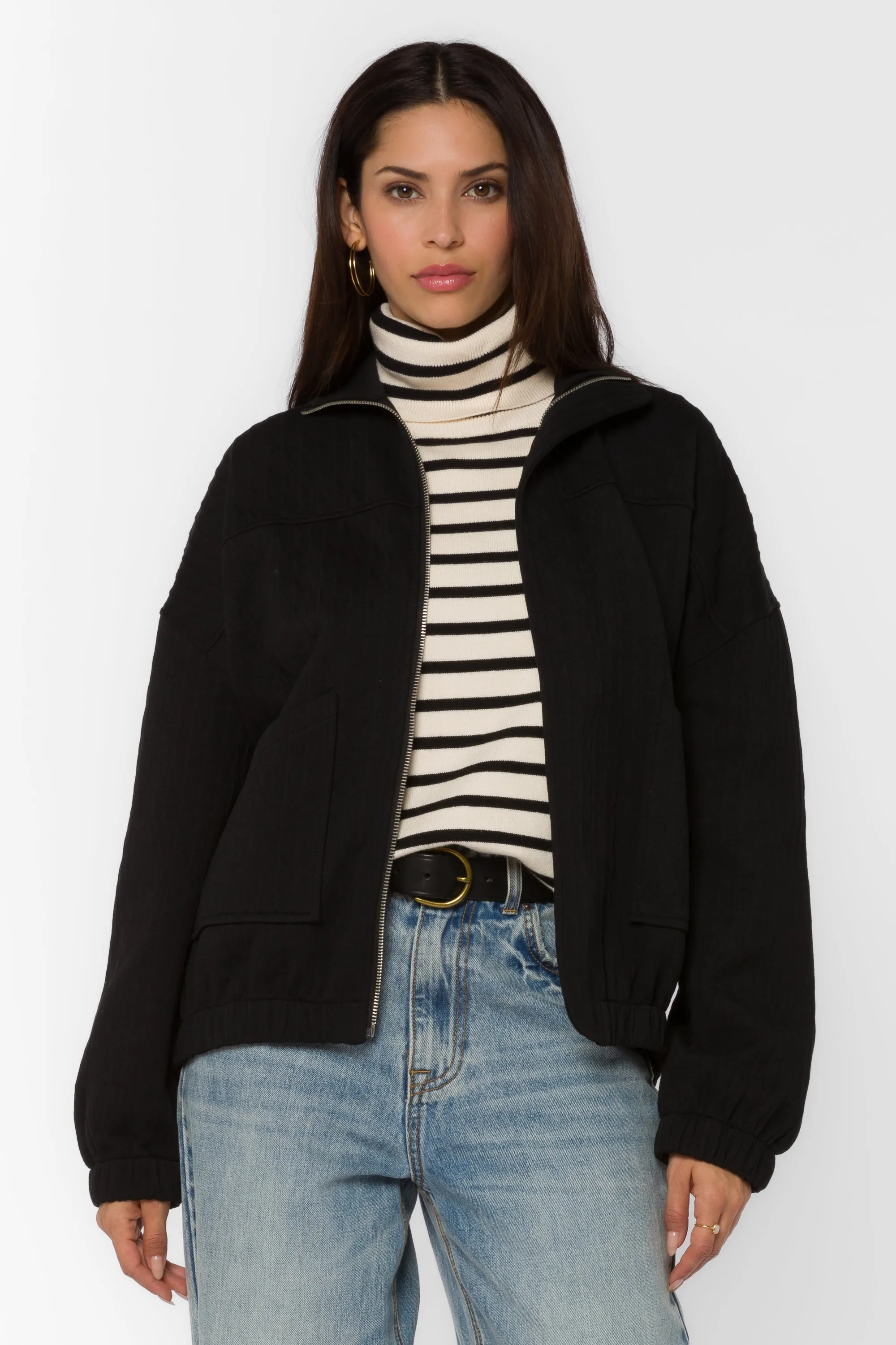 Berkeley Black Bomber Jacket