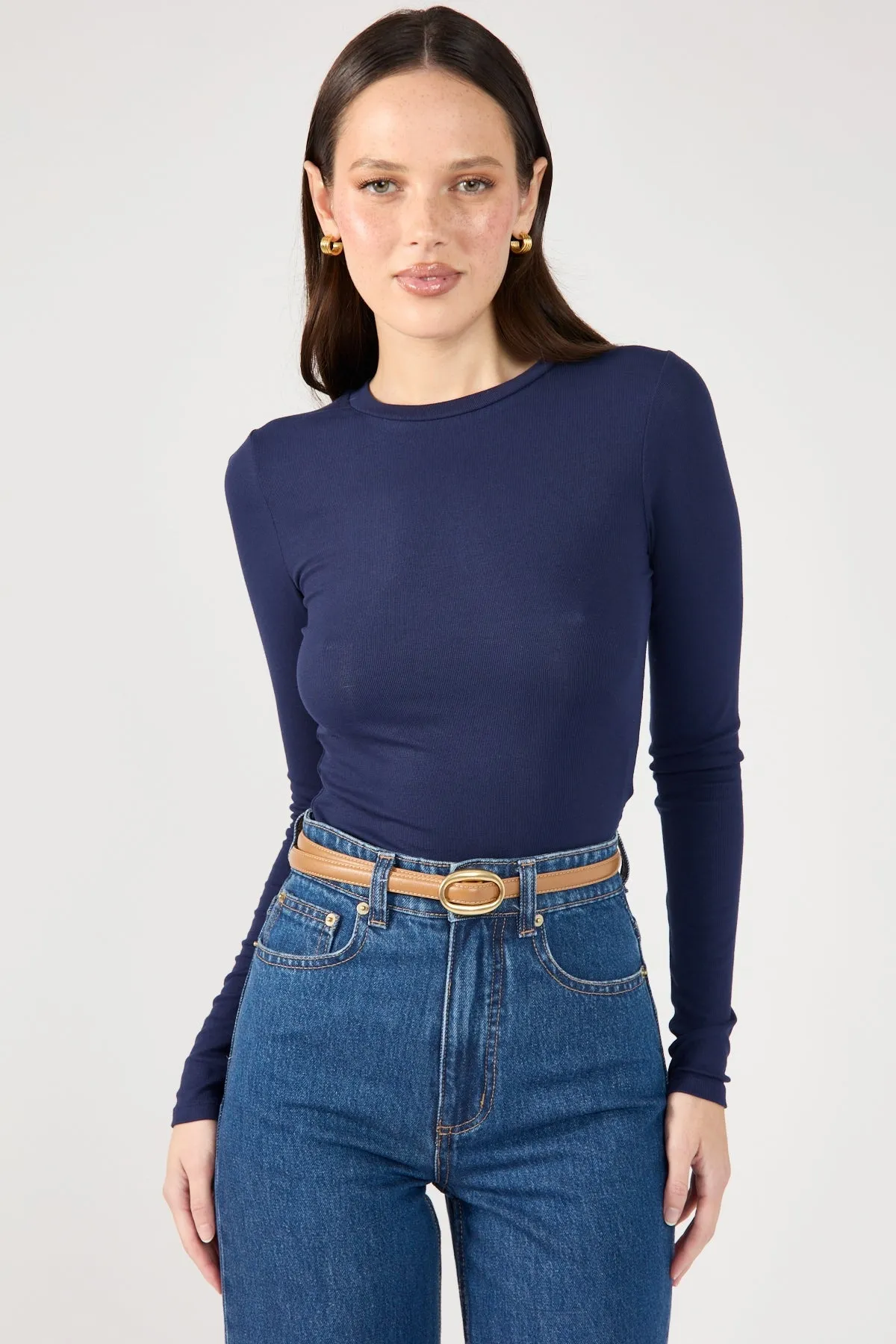 Blue Long Sleeve Top