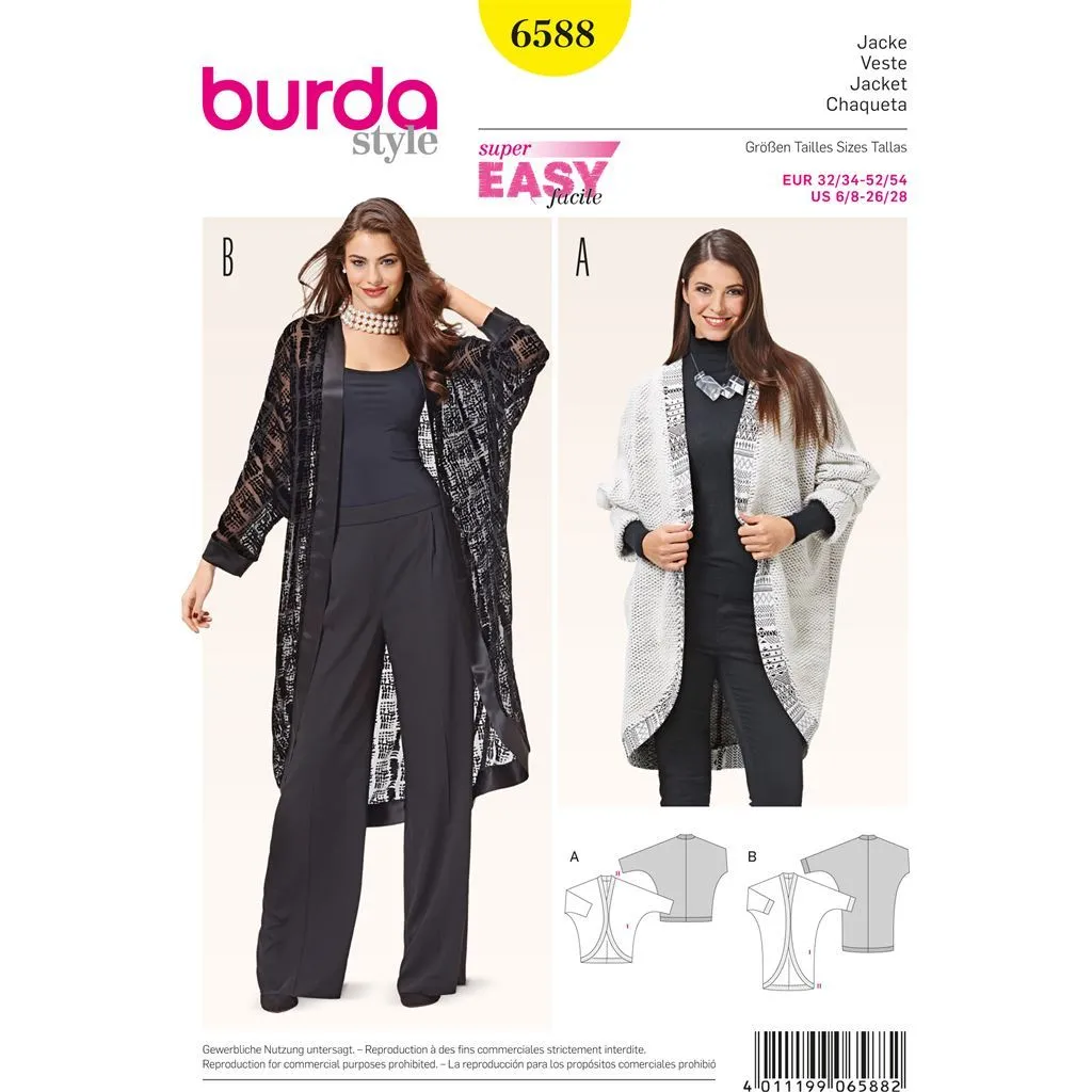 Burda Style Pattern 6588 Jacket