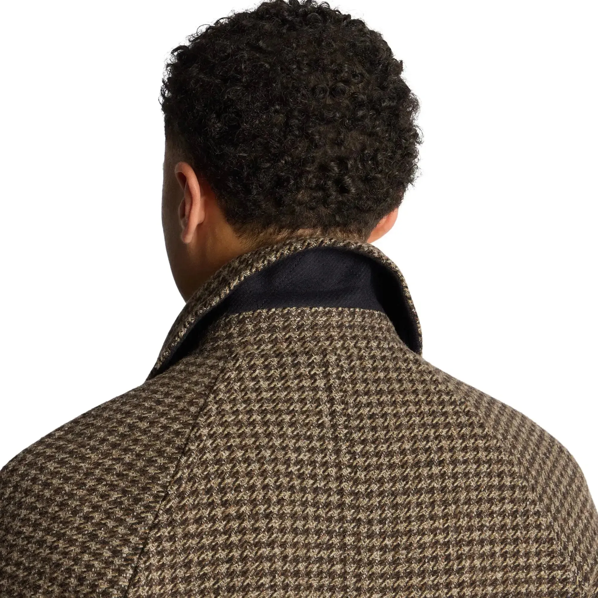 Callum Taupe Houndstooth Tailored Coat