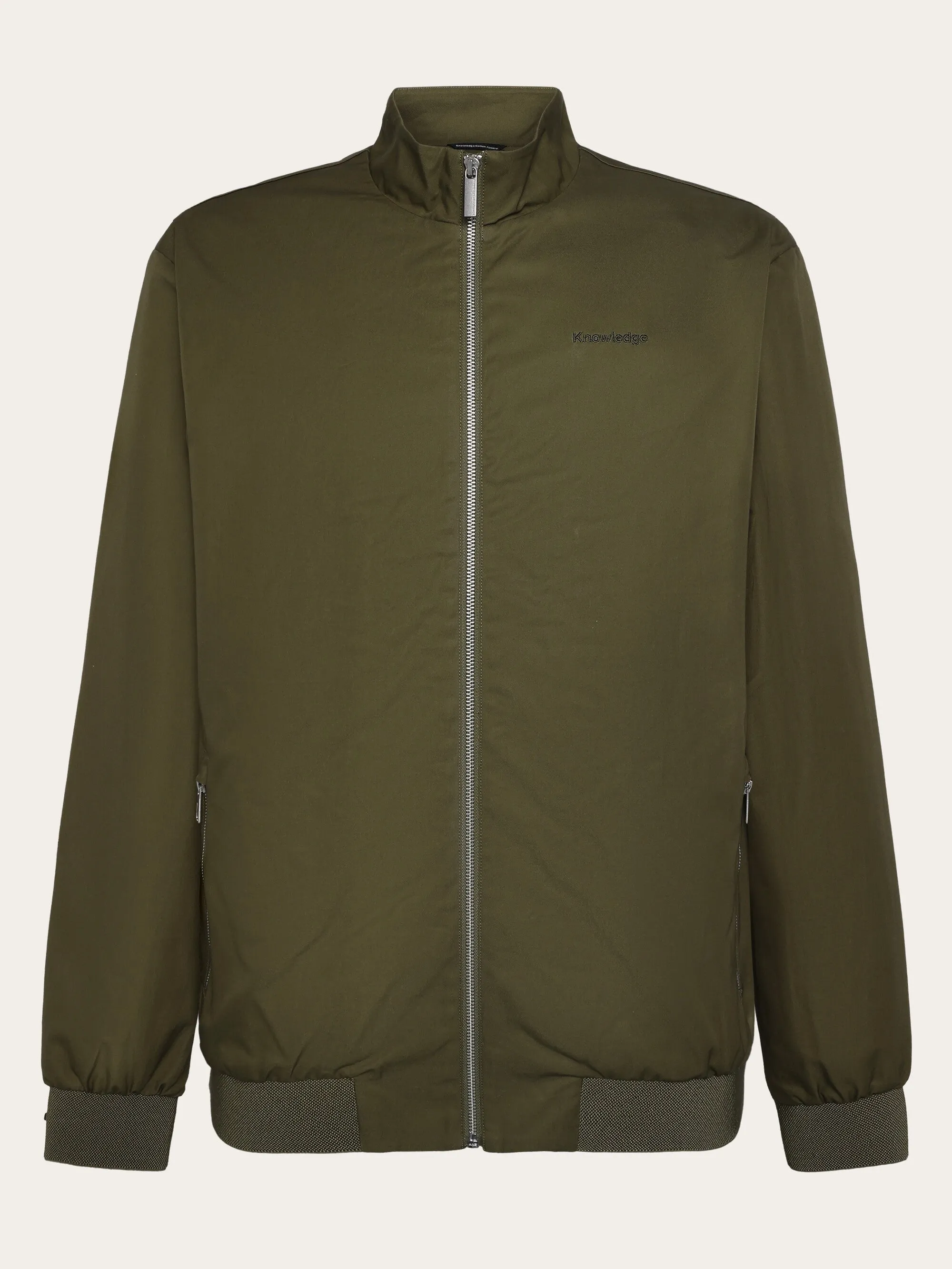 Canvas Light shell bomber jacket - GOTS/Vegan - Burned Olive