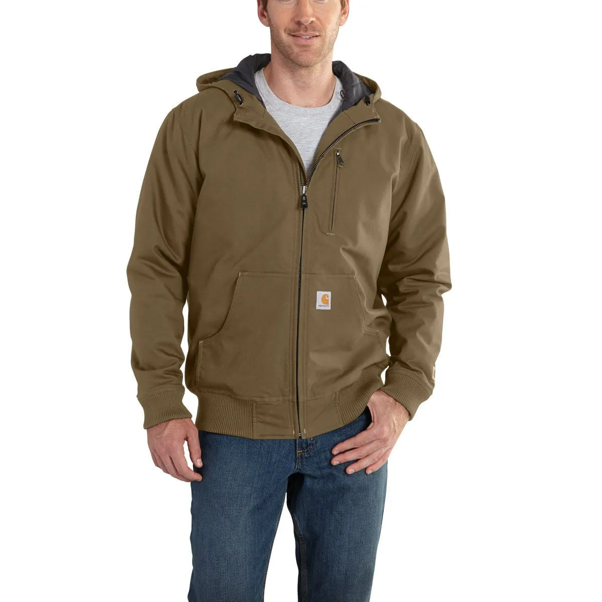 Carhartt Men's Brown Quick Duck Jefferson Active Jacket