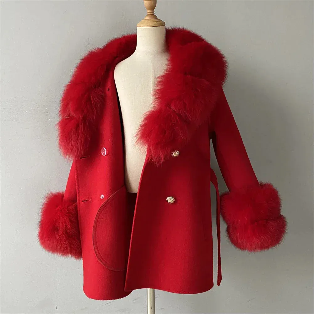 Cashmere Fur Wool Children's Coats