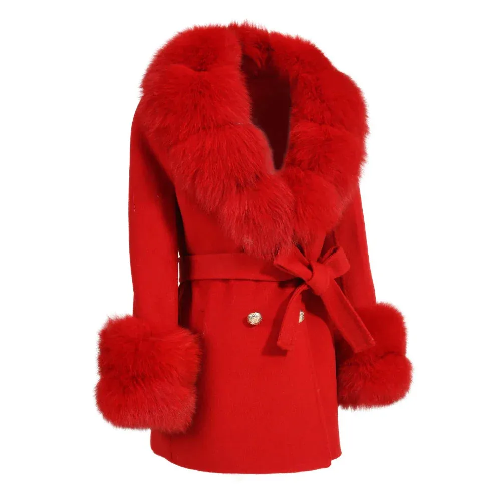 Cashmere Fur Wool Children's Coats