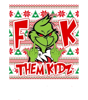 CHRISTMAS UGLY SWEATERS Pine Green T-Shirt (Fck Them Kidz)