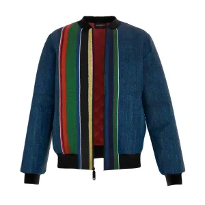 Colorful Denim Bomber Jacket