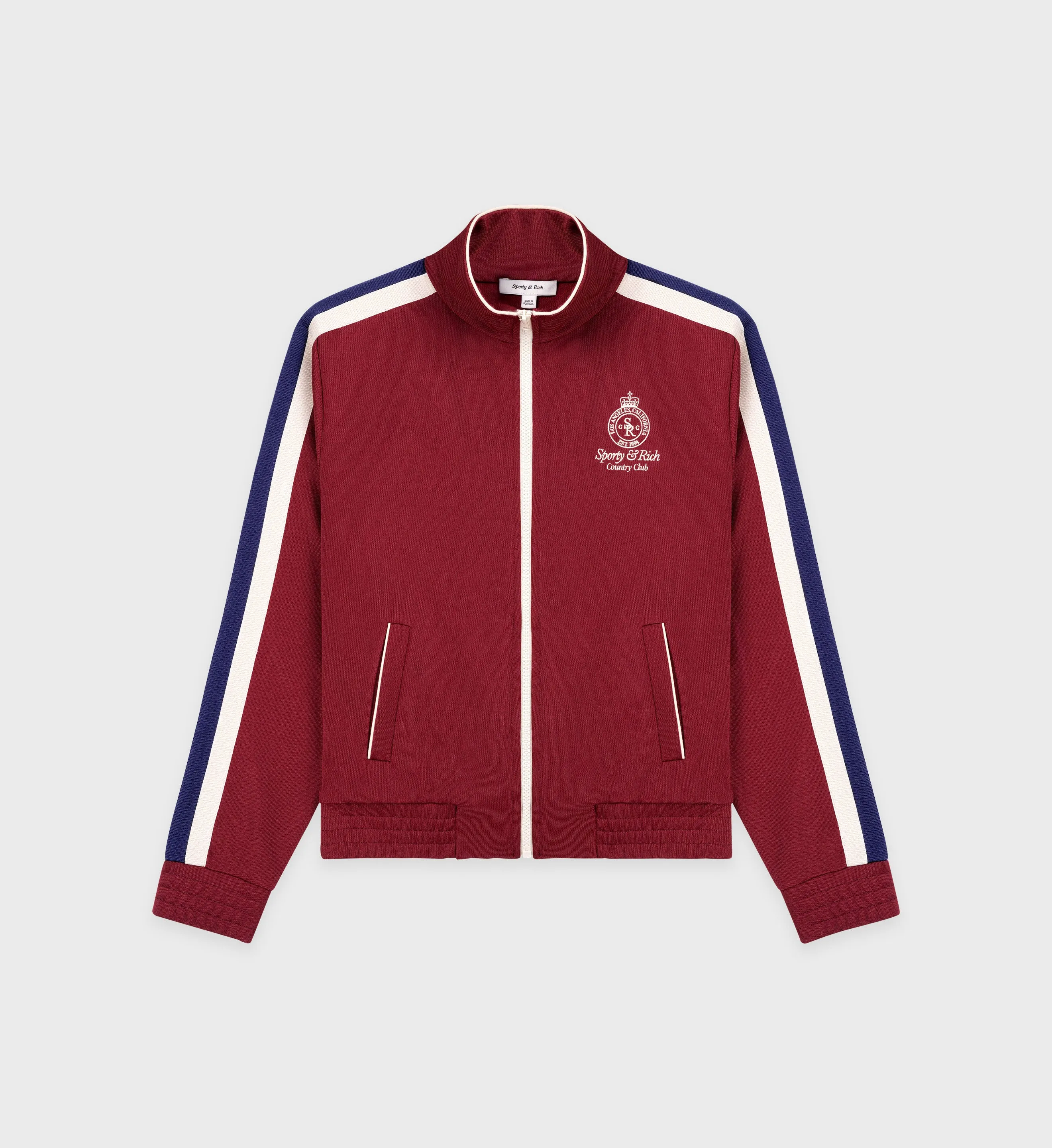 Crown Track Jacket - Merlot/Cream/Navy