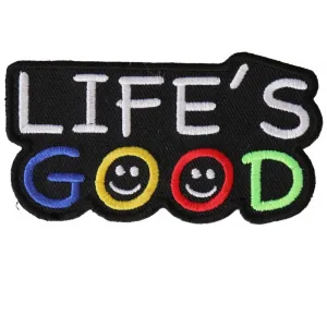 Daniel Smart Life's Good Iron on Morale Embroidered Patch, 3.5 x 1.5 inches