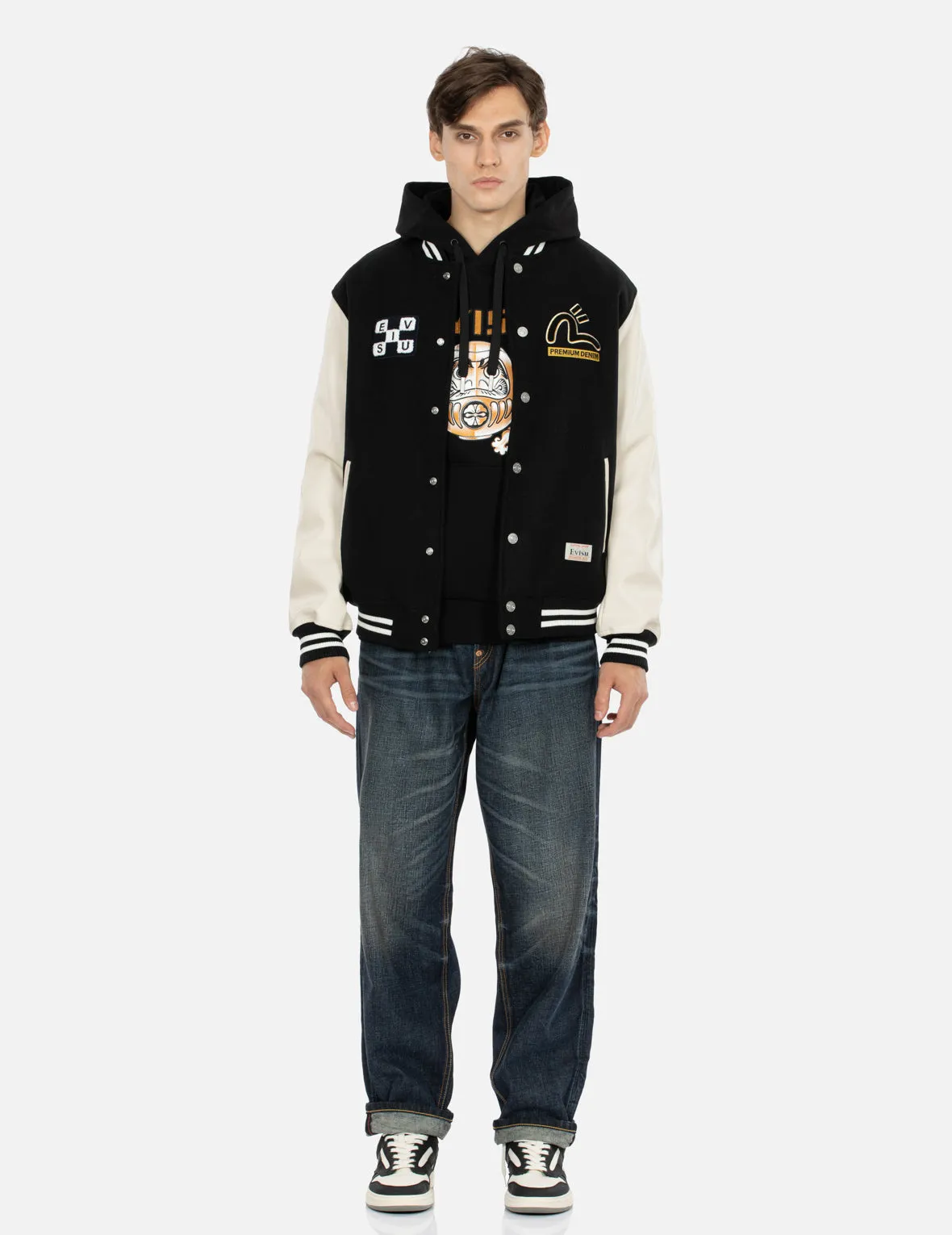 Daruma Appliqué Relax Fit Baseball Jacket