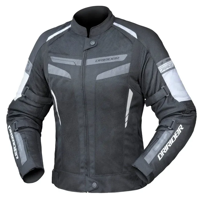 DRIRIDER AIR-RIDE 5 BLACK/WHITE/GREY WOMENS TEXTILE JACKET