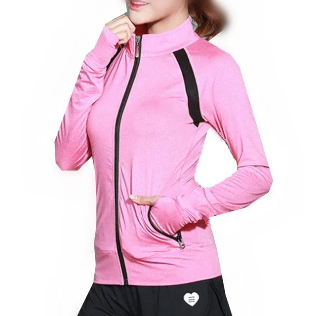 Elastic Long Sleeve Breathable Track Jacket