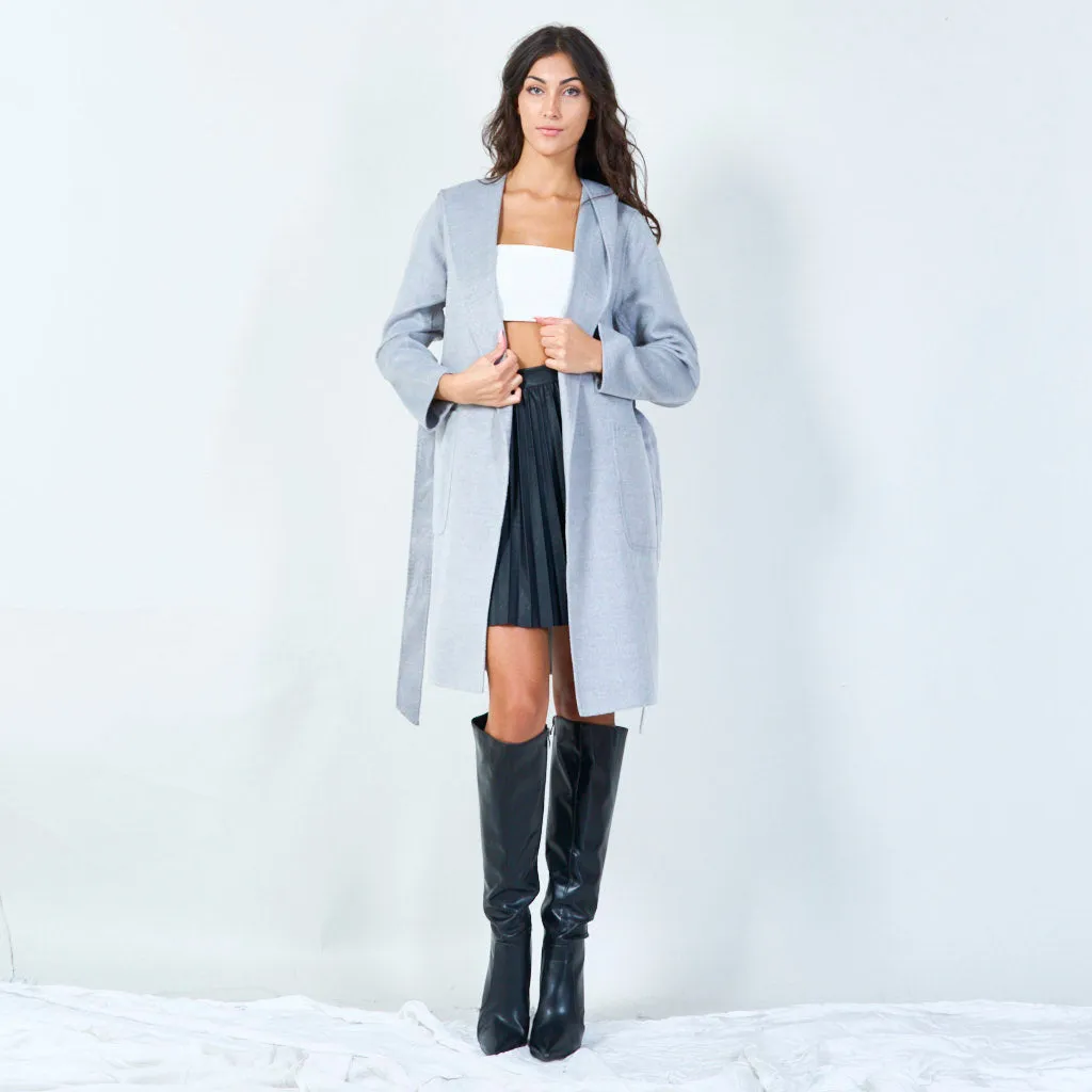 Elegant belted wrap coat wholesale