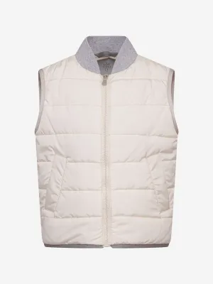 Eleventy Boys Padded Gilet in Ivory