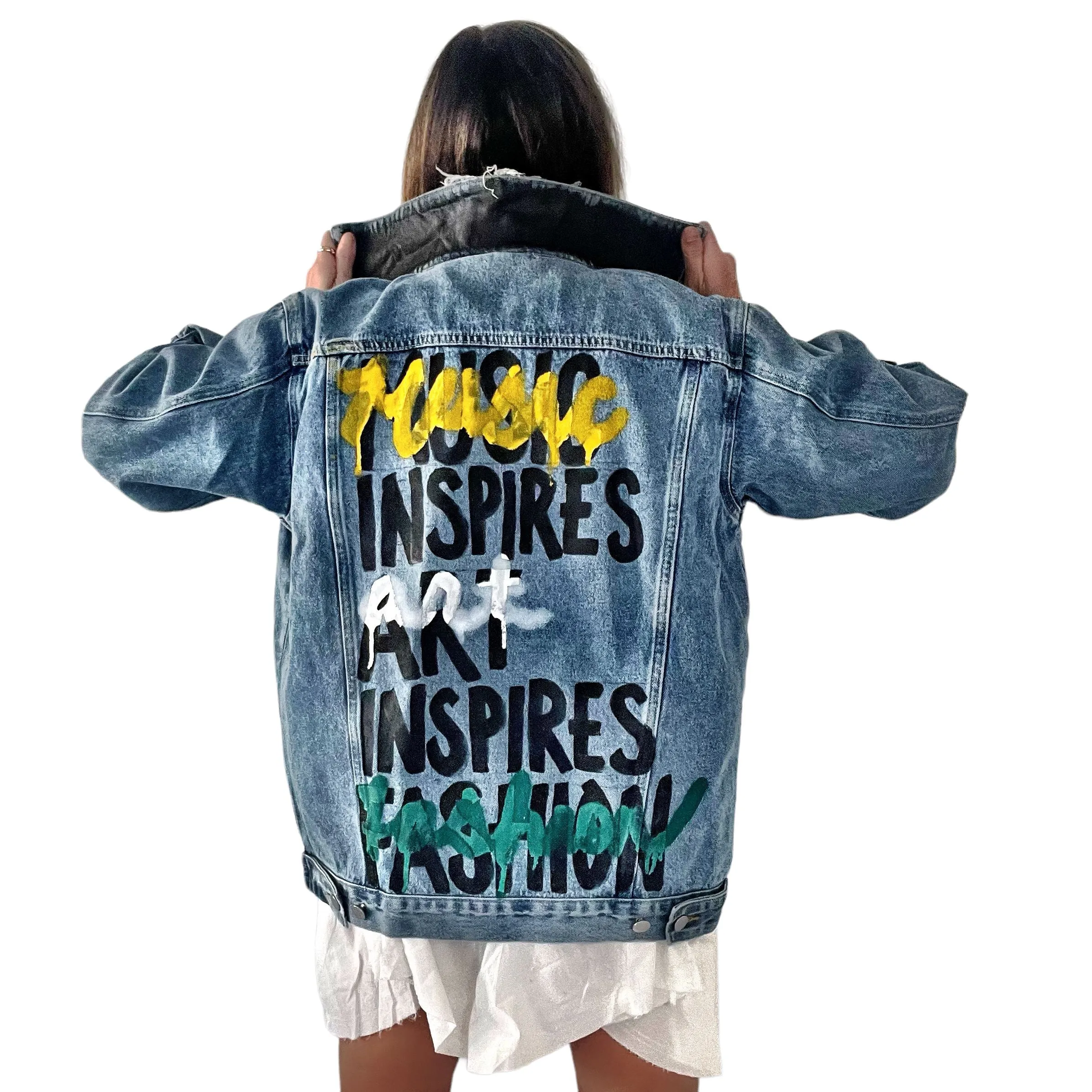 'Fashion Is Art' Denim Jacket