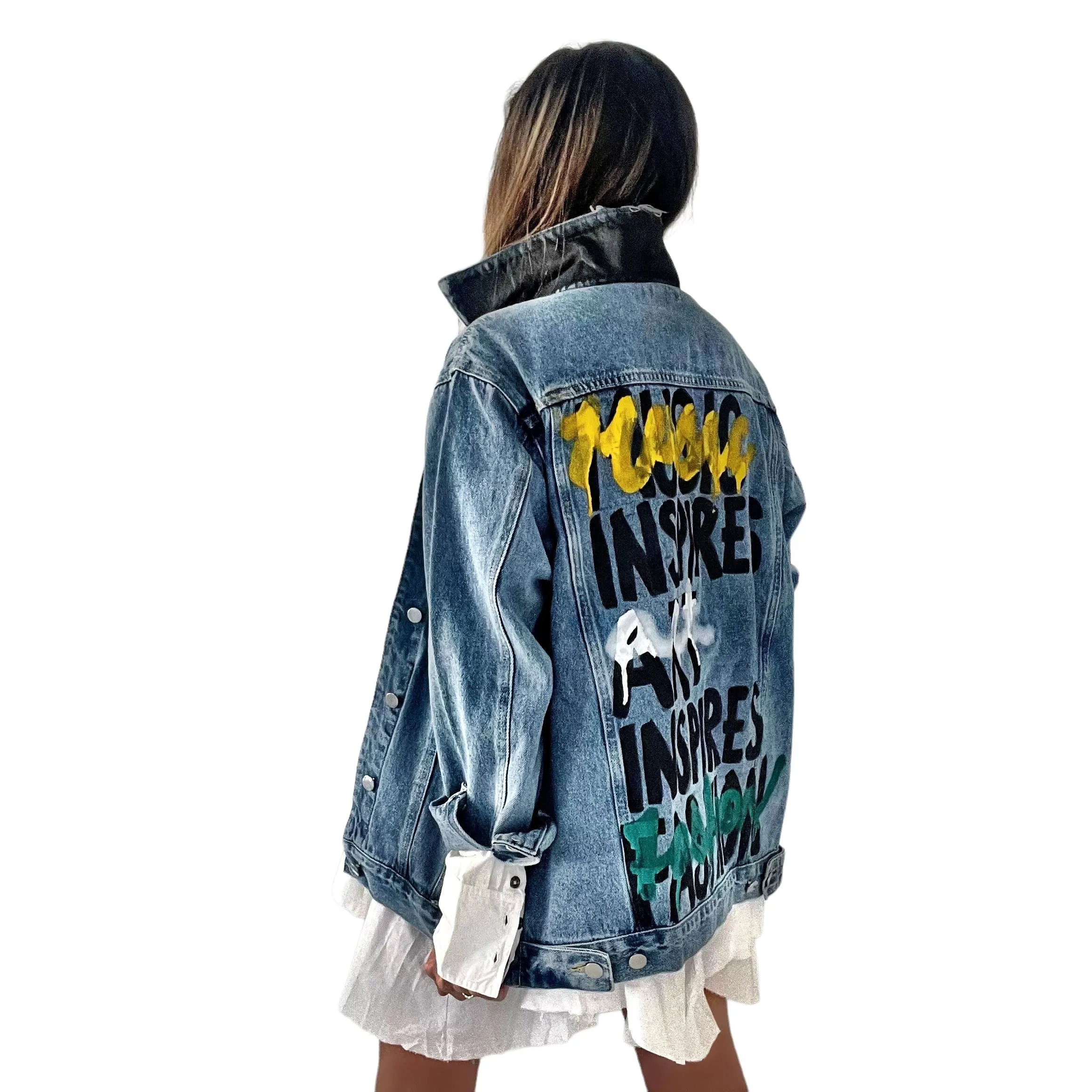 'Fashion Is Art' Denim Jacket