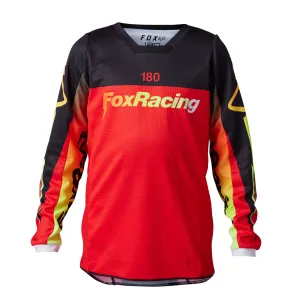 Fox Racing 180 Youth Statk Offroad Jersey Flo Red