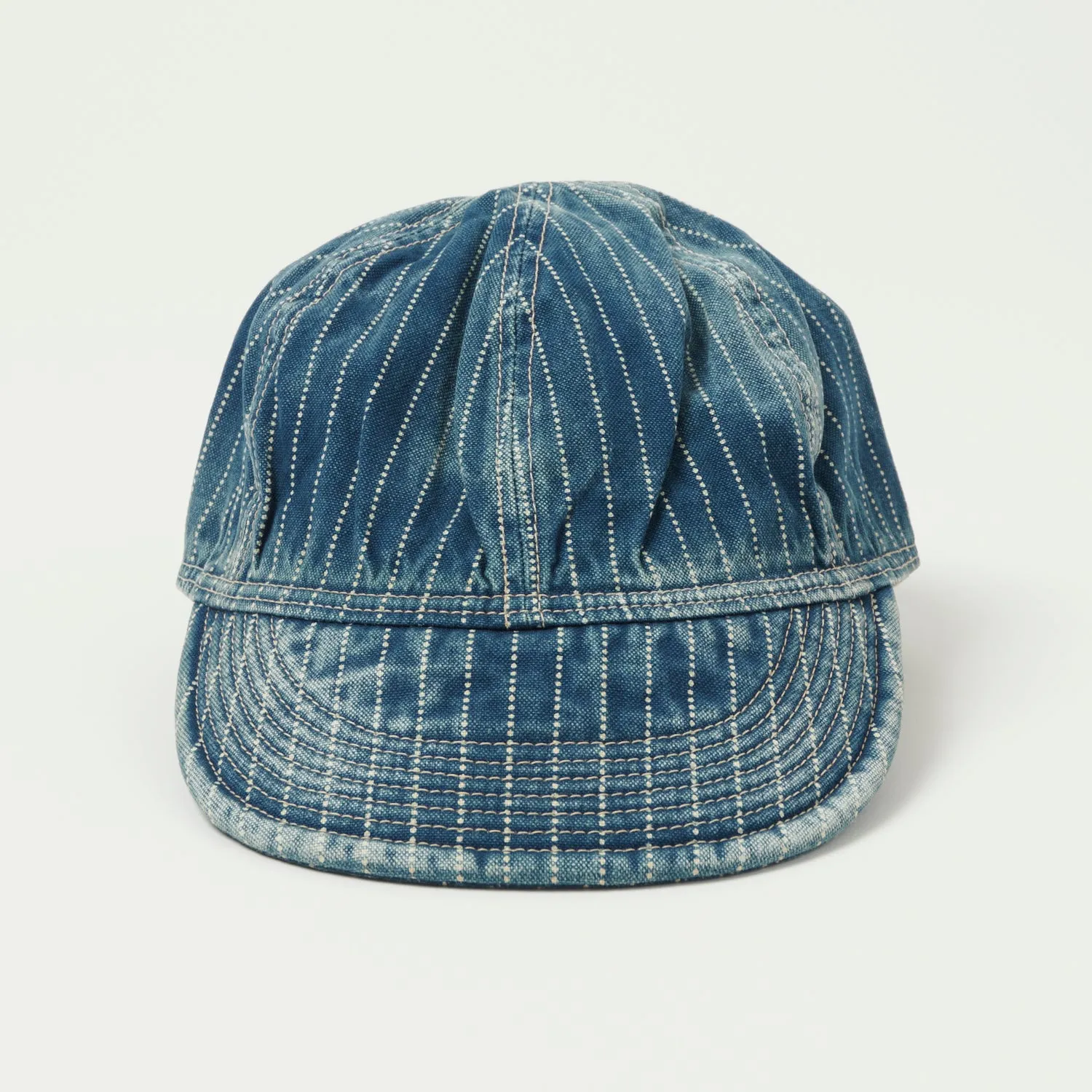 Full Count 6024HW-1 AAF Mechanic Denim Cap - Indigo Wabash Heavy Wash