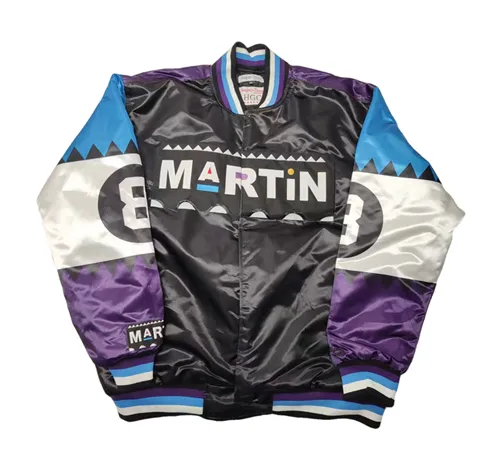 GEARHEAD MARTIN NUMBER 8 HIPHOP STYLE QUILTED BOMBER JACKET