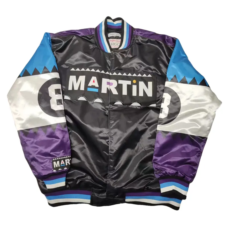 GEARHEAD MARTIN NUMBER 8 HIPHOP STYLE QUILTED BOMBER JACKET