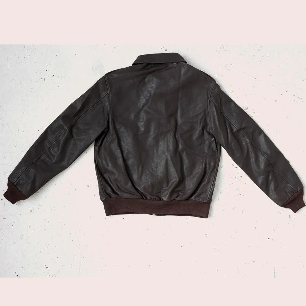 Horseskin Brown A2 Bomber Jacket for Men