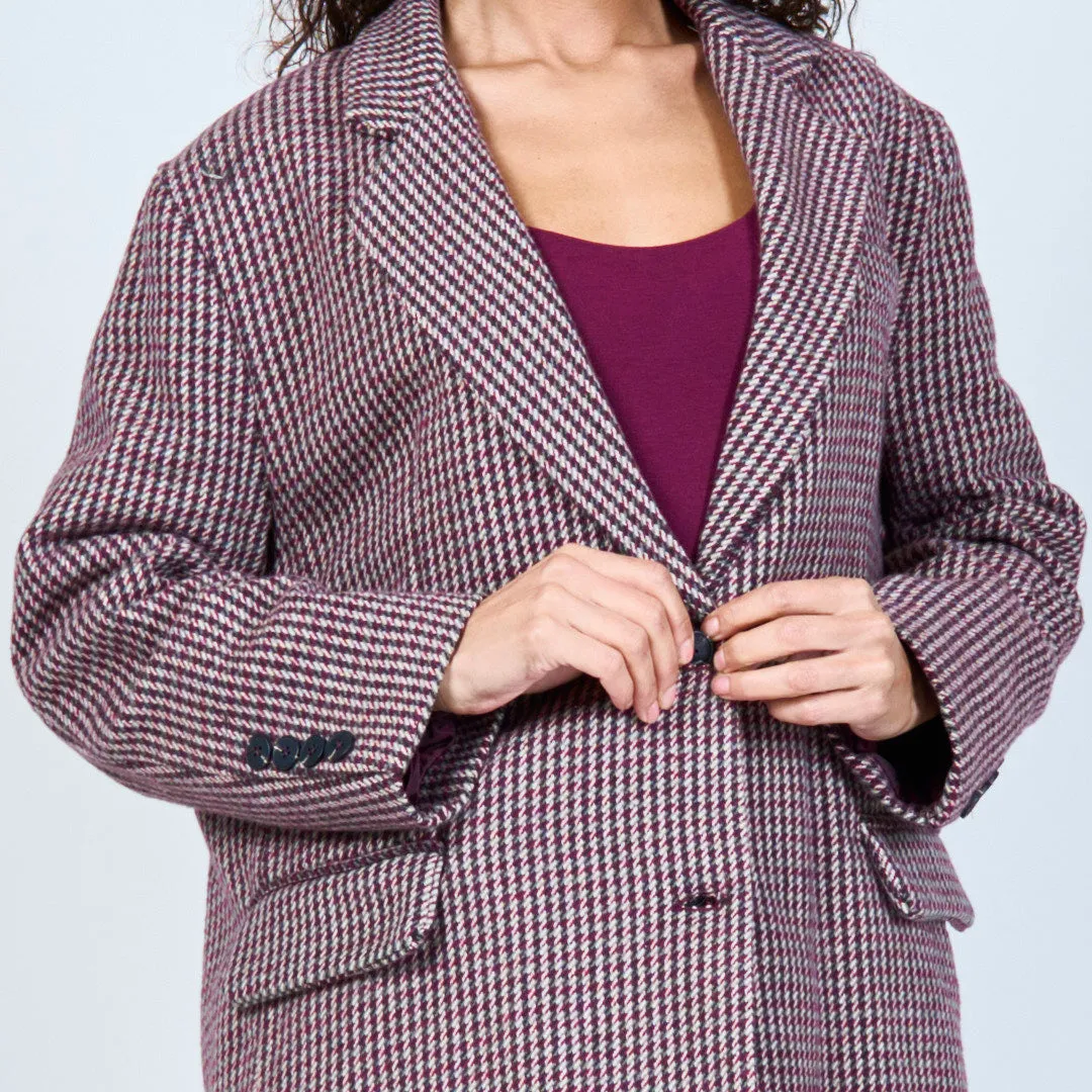 Houndstooth patterned blazer wholesale