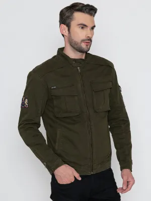 HUNTER GREEN ROCKER JACKET.