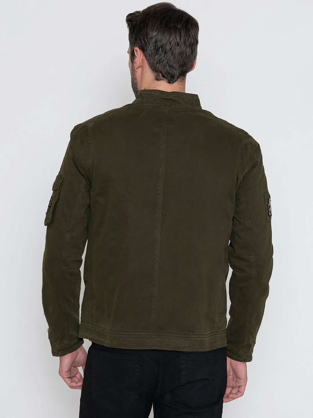 HUNTER GREEN ROCKER JACKET.