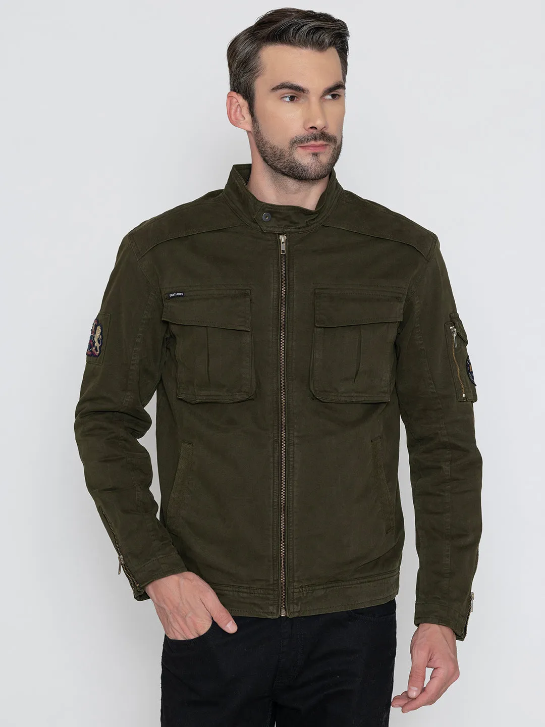 HUNTER GREEN ROCKER JACKET.