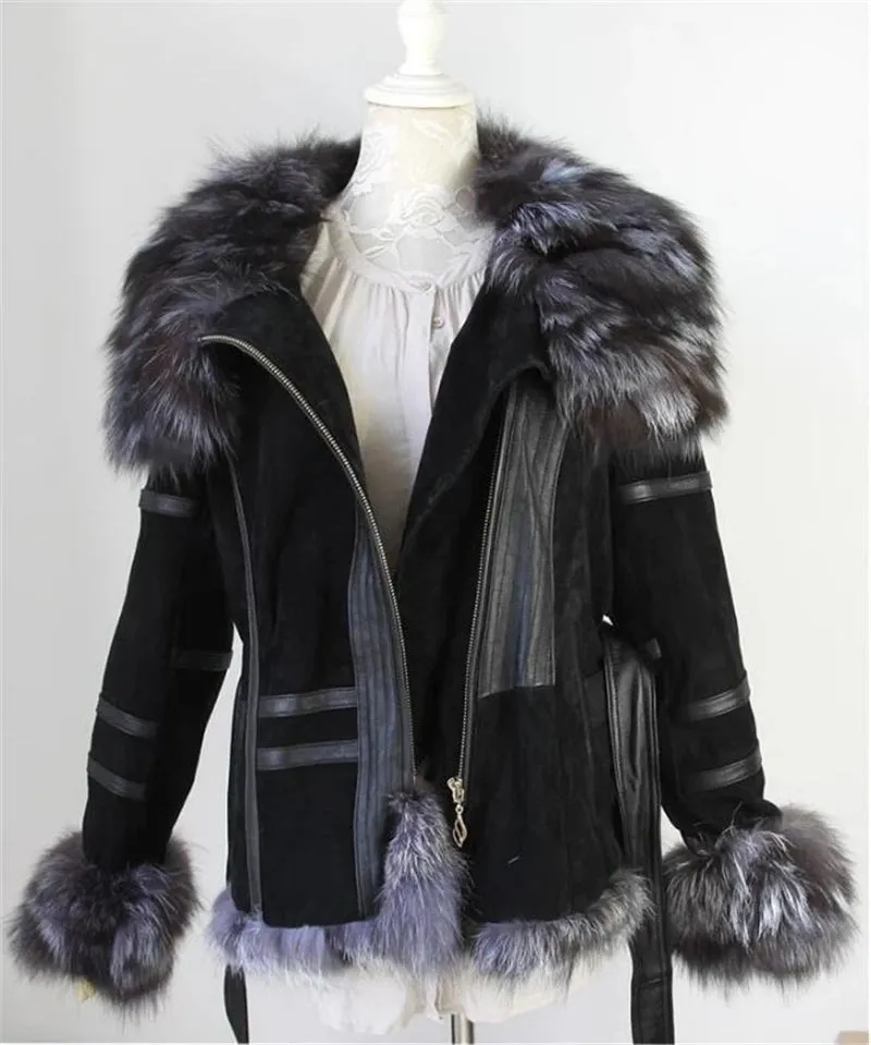 IANLAN Casual Real Fur Coats