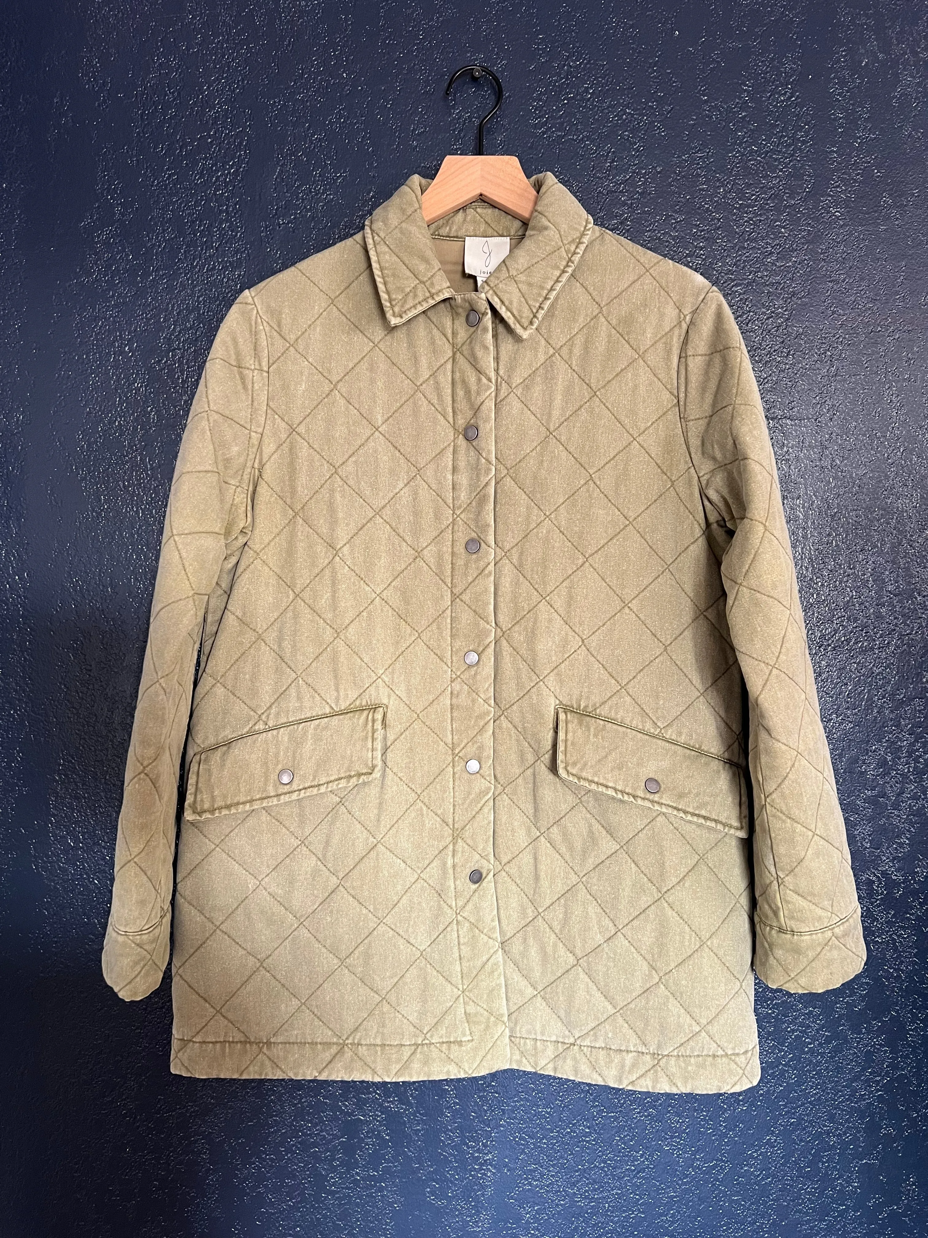 Joie Army Green Quilted Jacket