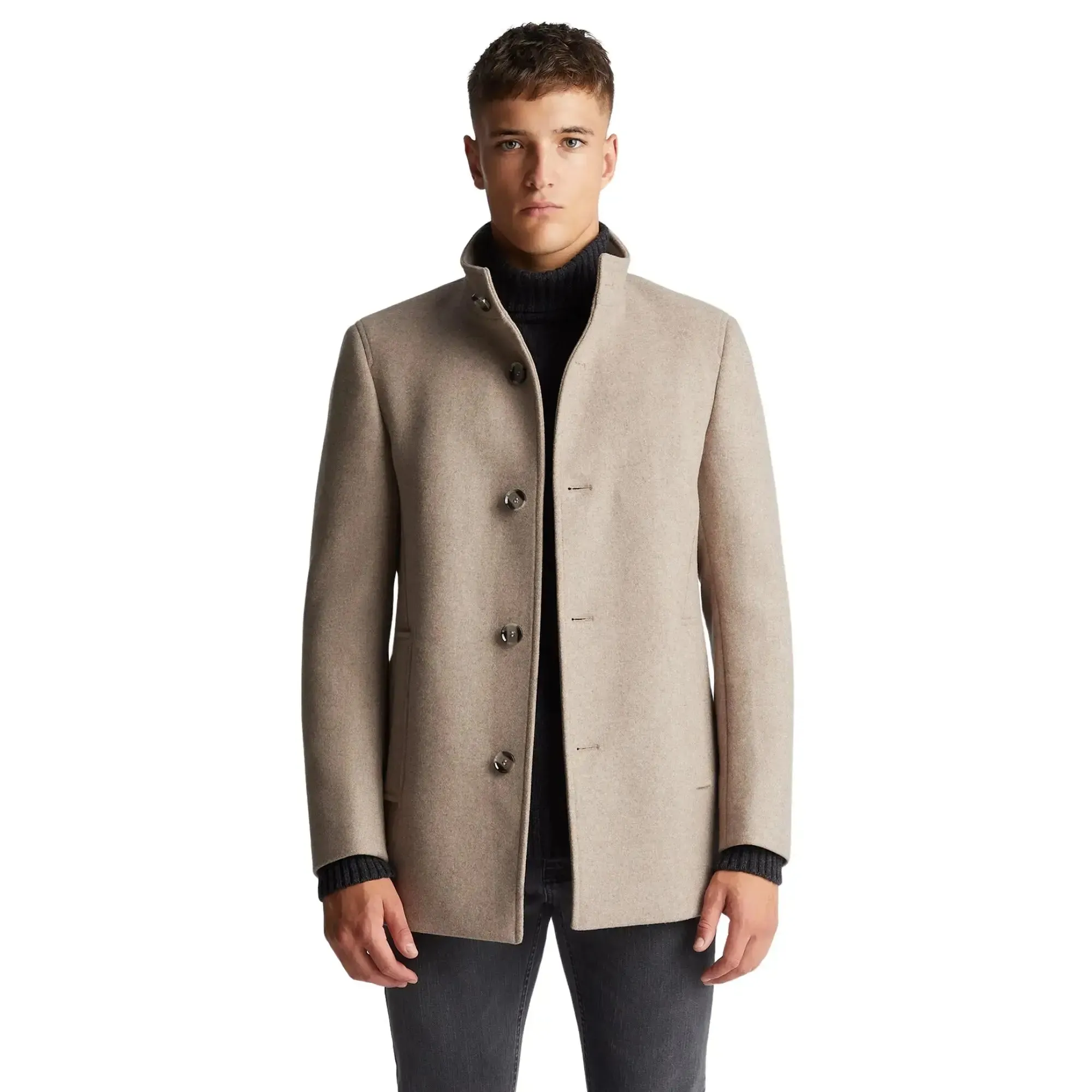 Jonah Tailored Coat - Taupe