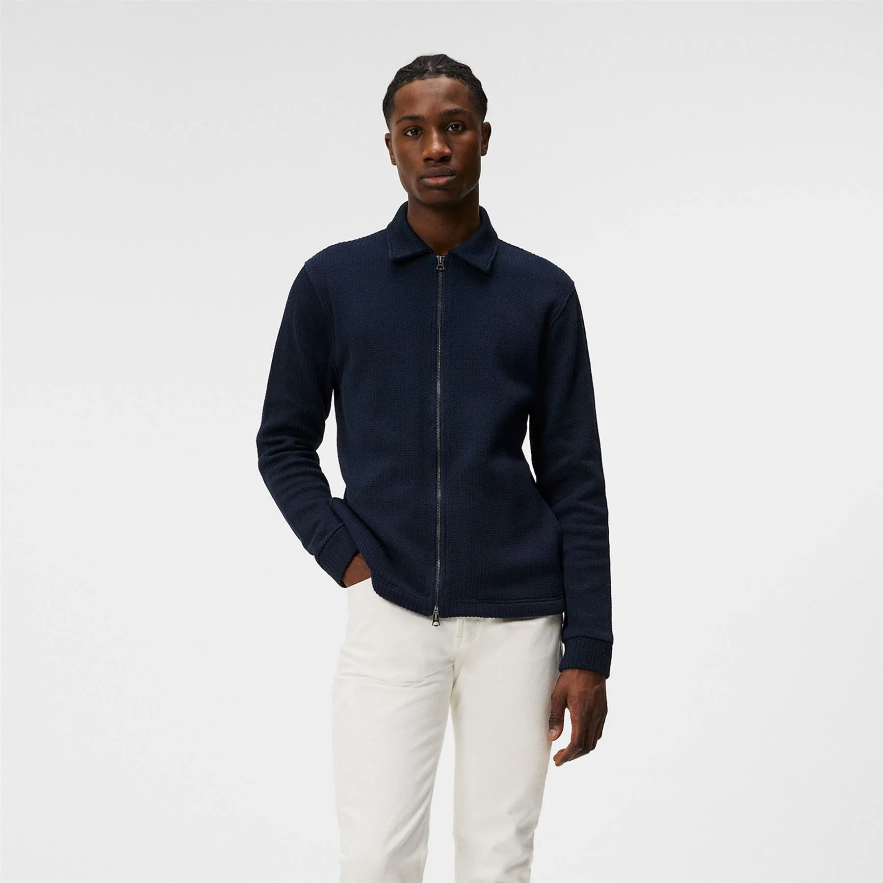 Lansa Jersey Zip Jacket JL Navy - SS24