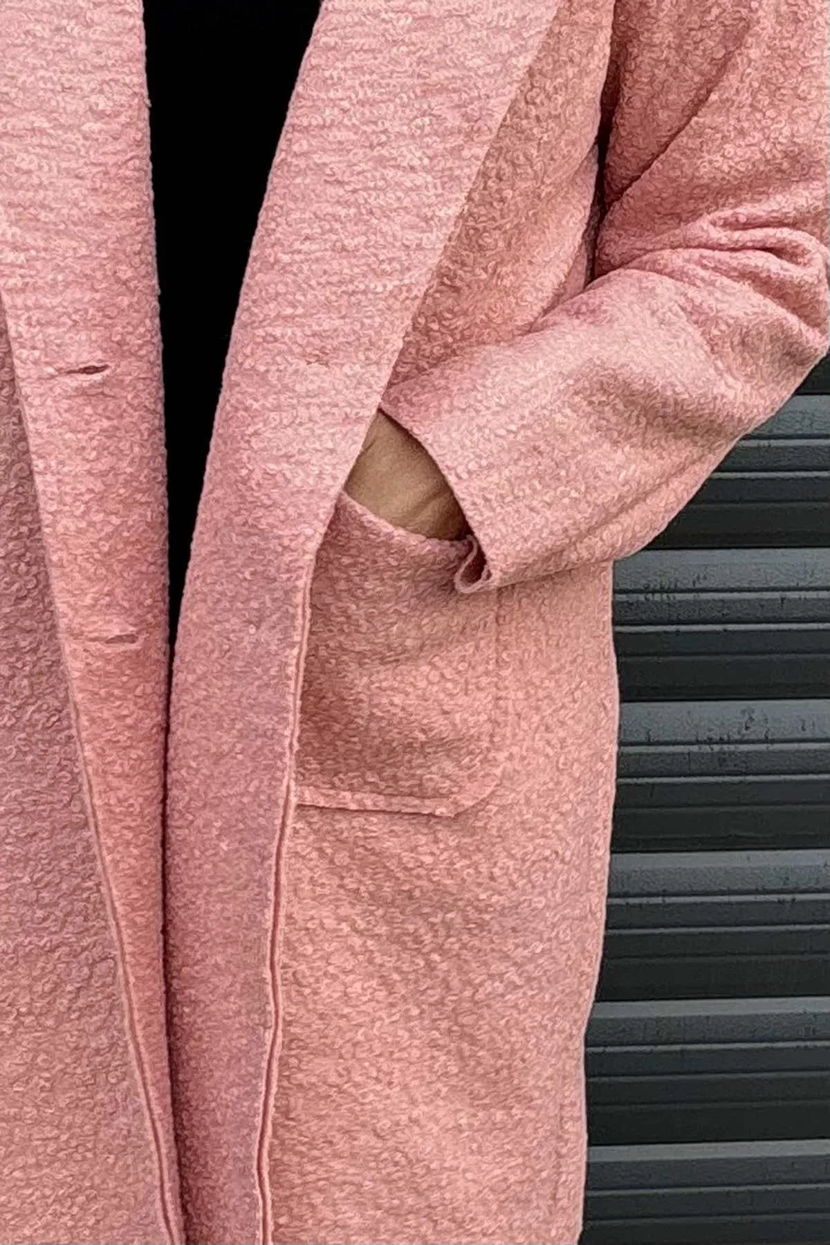 Lexie Boucle Coat Pink