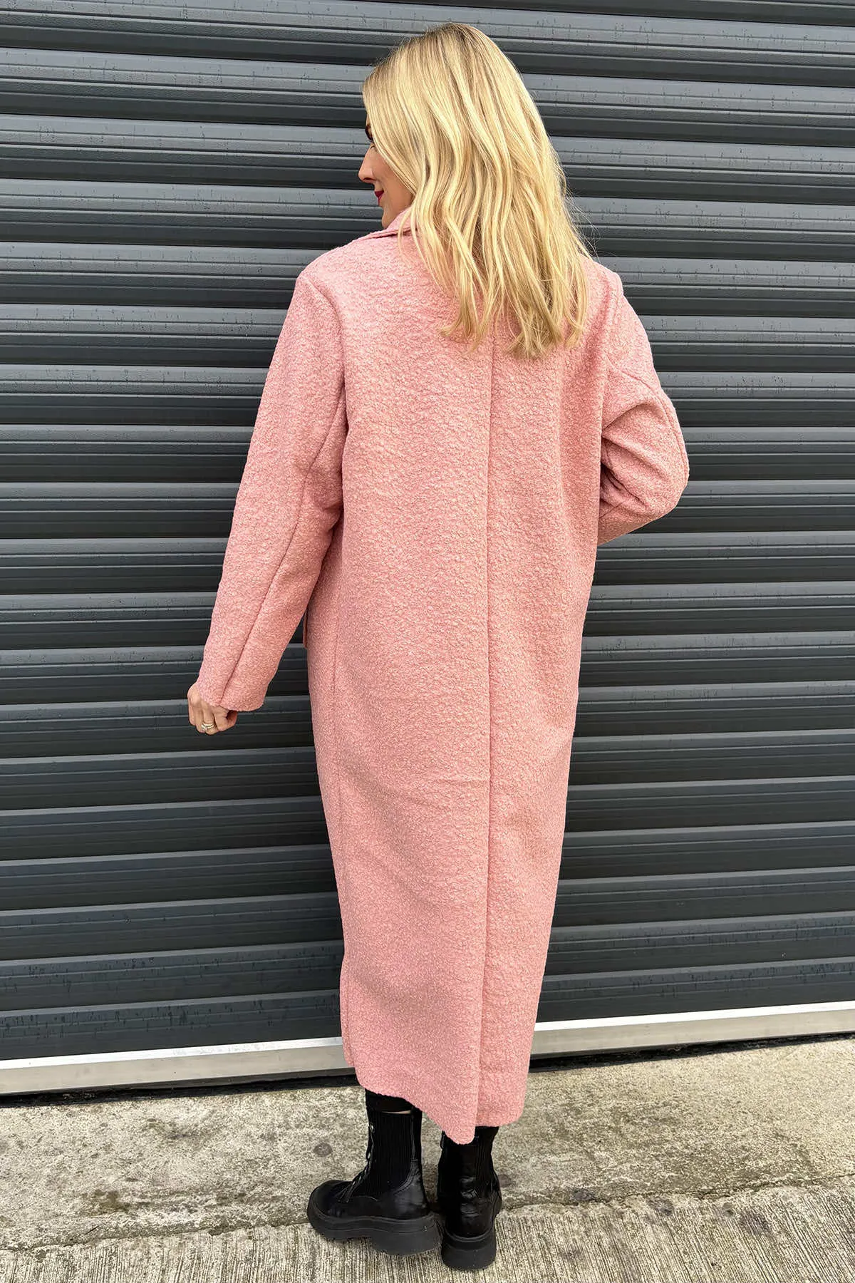 Lexie Boucle Coat Pink