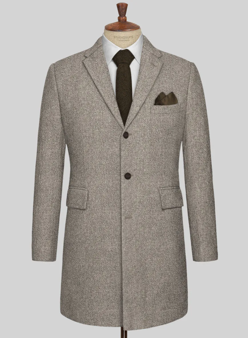 Light Weight Brown Tweed Overcoat