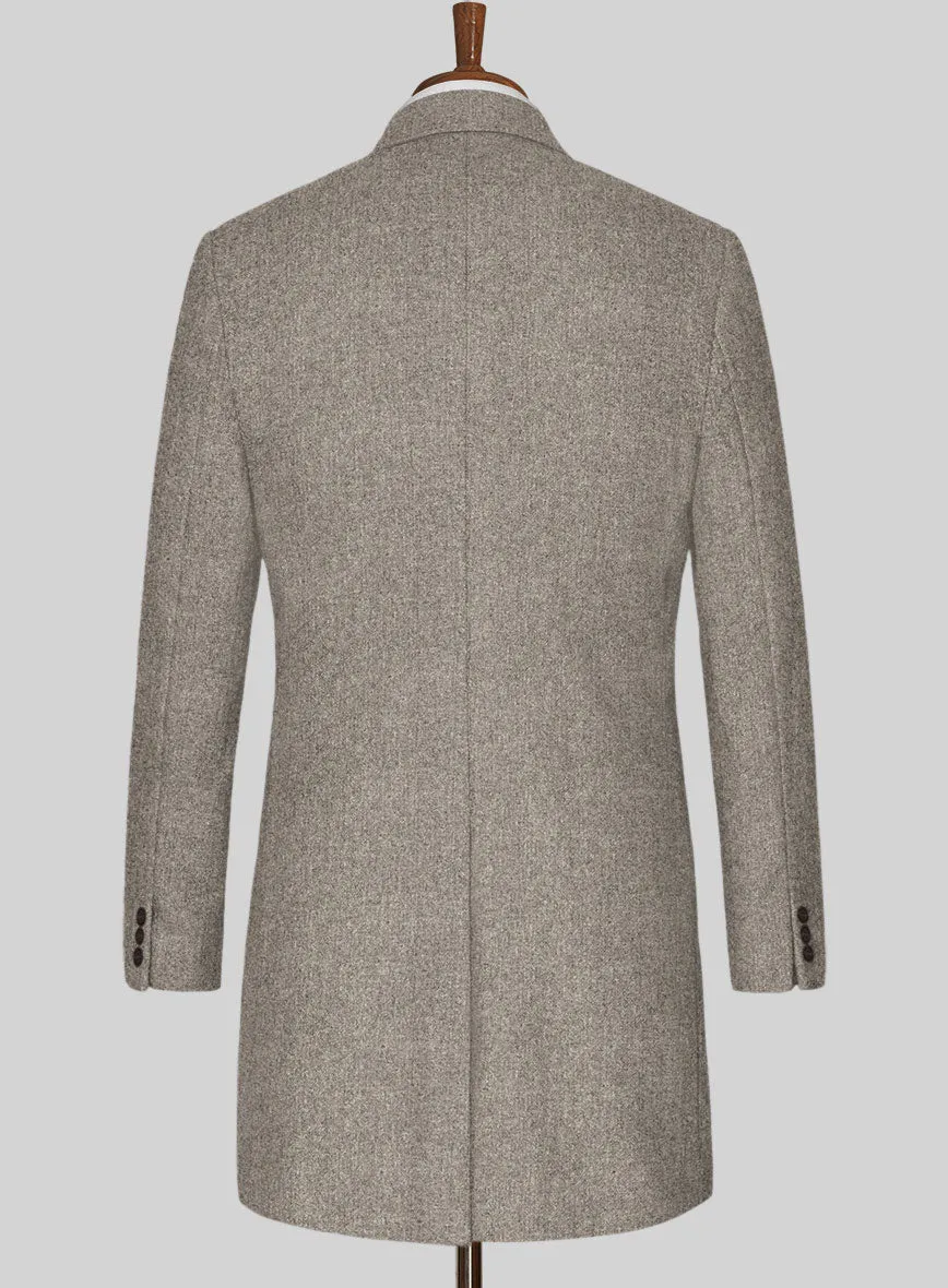 Light Weight Brown Tweed Overcoat