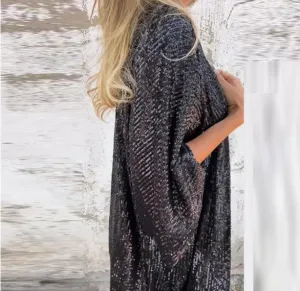 Lightweight Open Fronted Sequin Cardigan