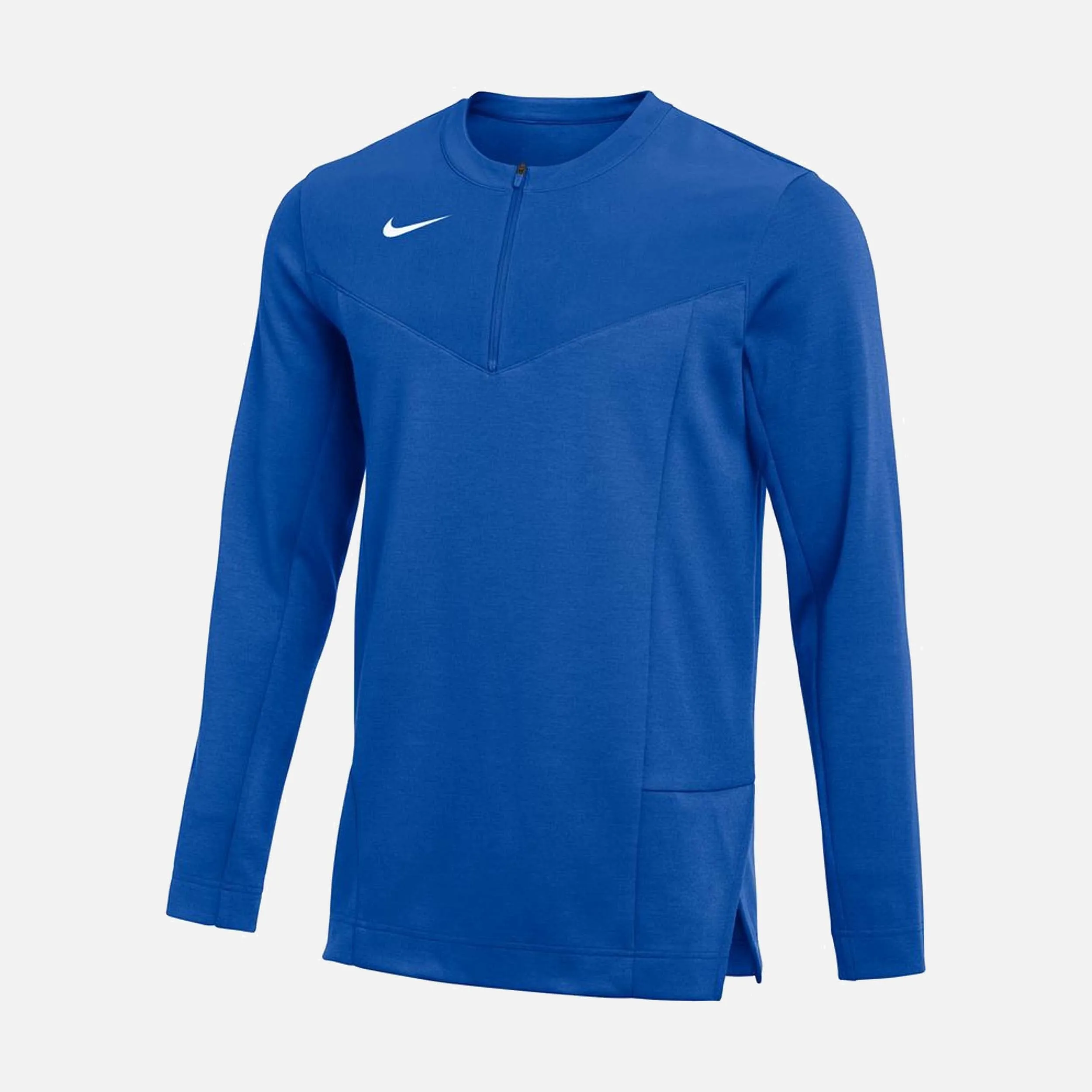 Men's 1/2 Zip Long-Sleeve Football Top, Game Royal