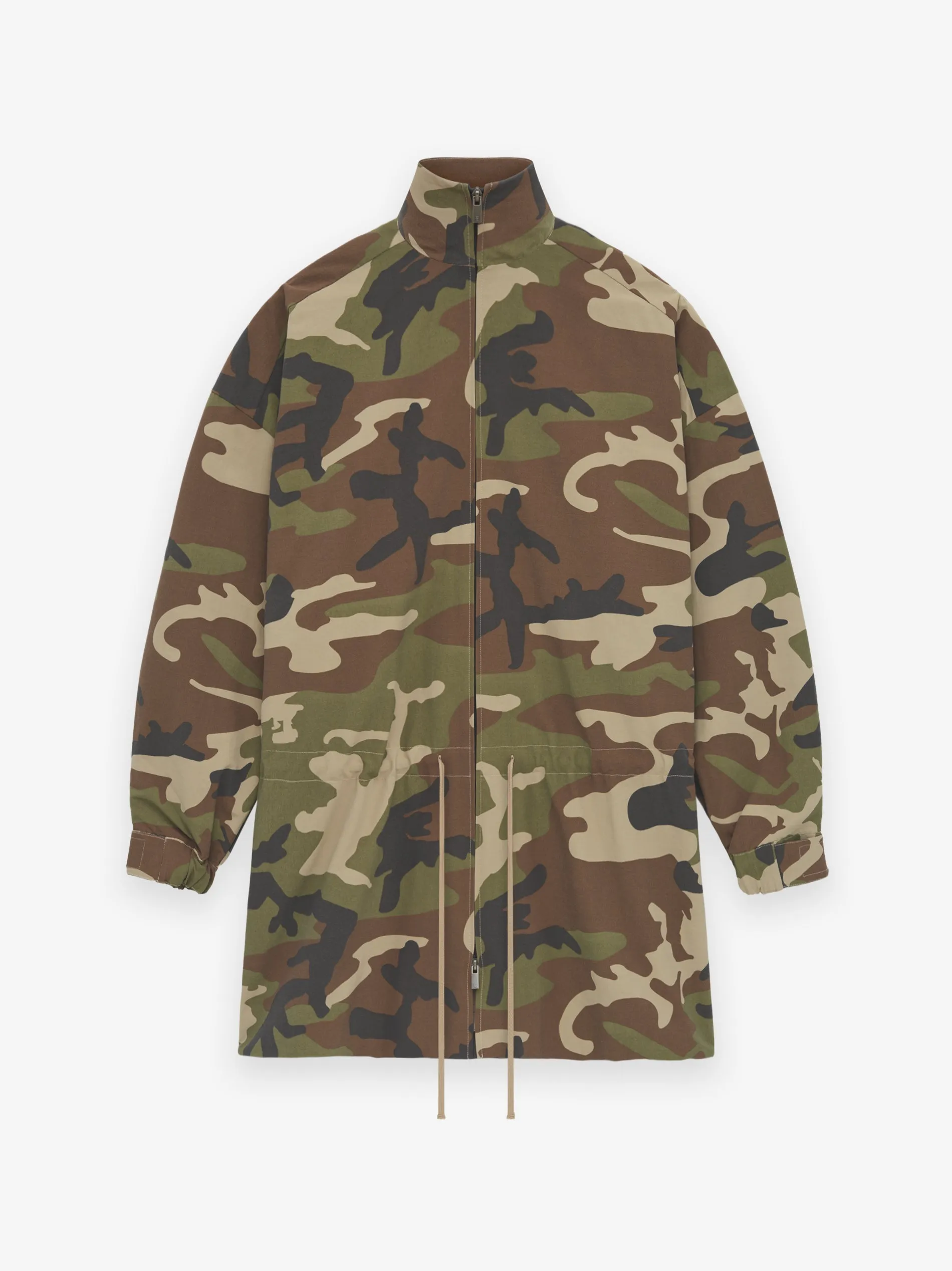 Military Nylon Mockneck Anorak