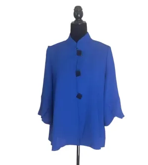 Moonlight Light Textured Jacket in Royal - 3529