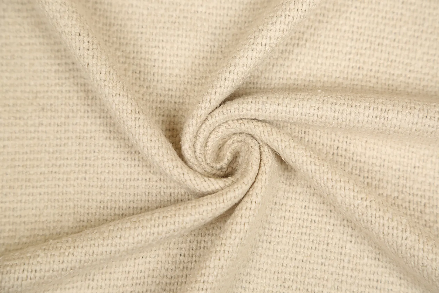 Natural Light Beige Plain Wool Tweed Silk Rfd Fabric