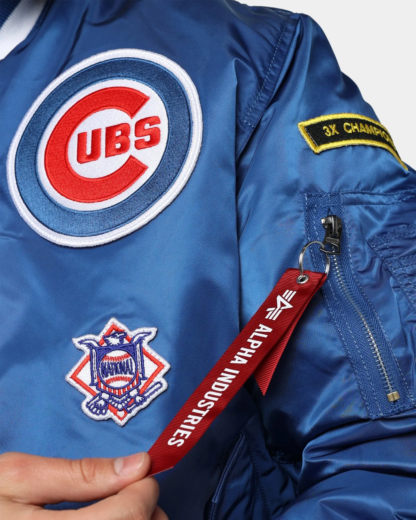 New Era X Alpha Series X MLB Chicago Cubs MA-1 Bomber Jacket Blue