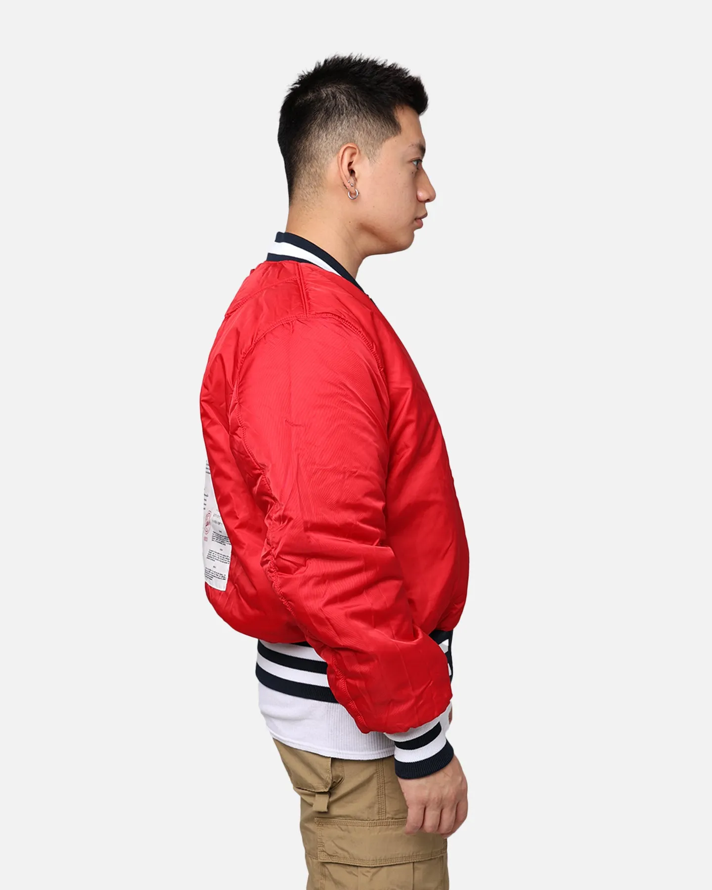 New Era X Alpha Series X NFL New England Patriots MA-1 Bomber Jacket Navy/Red